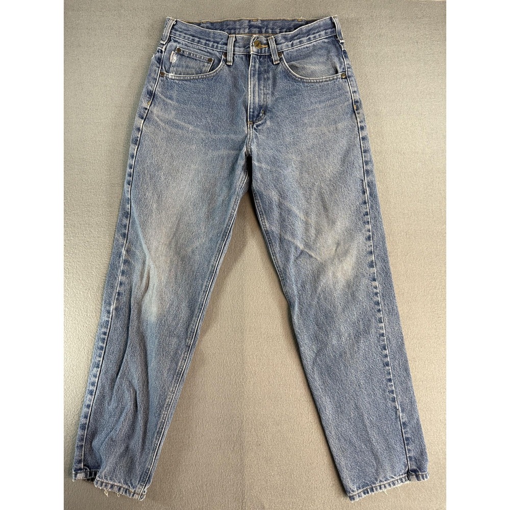 Carhartt B17 DST Jeans Mens 32x32 Blue Stone Wash Relaxed Tapered Denim Casual